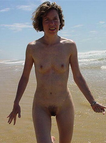 Naked Teen Girlfriend Marie-Ange at beach - Photo 55
