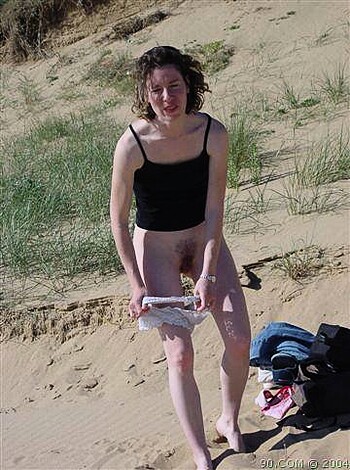 "Yo, check out this bitch's tits and ass while she fucking digs that hot sandy dick with her smooth legs spread wide open, you know what I'm sayin'?"