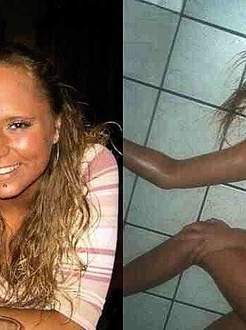 "Here's a bitchy-ass naked chick, smiling at the camera like fucking stupid cunt."