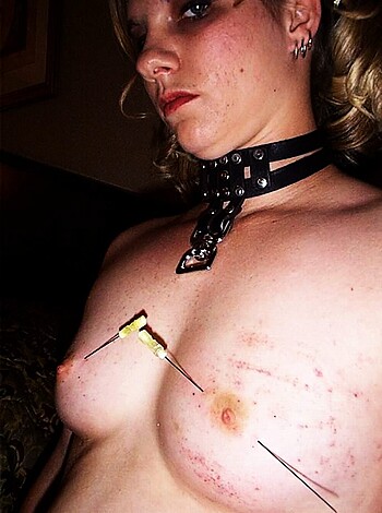"Vulgar description:
Fucking look at that fucking nipple, it’s got goddamn needles and shit stained all over it."