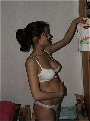 Sexy Pregnant Brunette  - Photo 5