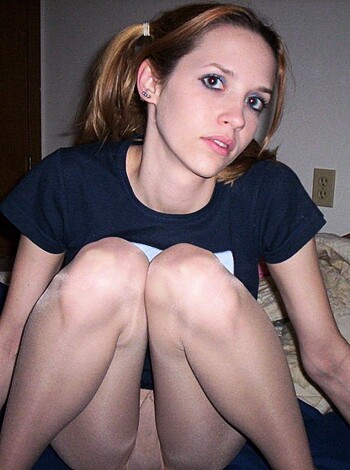 Blonde in pink top white pantyhose  - Photo 2