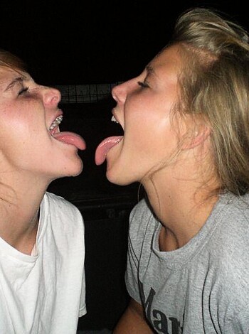 "Here's a fucking image of two bitches going down on each other."