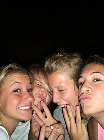Look at these hot bitches, all dressed up in their best party clothes, flashing tits and asses while making dumb faces for the camera. Their slutty behavior only confirms that they're all fucking each other behind closed doors and secretly enjoying it.