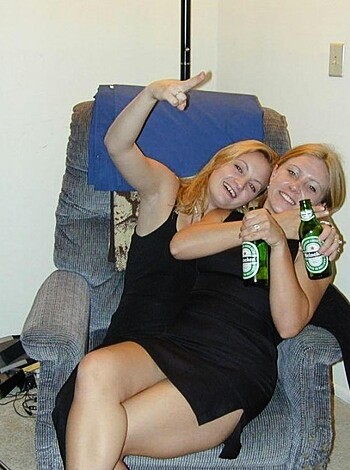 "Bare-breasted bitches guzzling brews in their fuckin' friggin' frickin' ass-fuck of an abode."