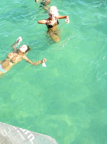 Fucking swimmers in the goddamn ocean.