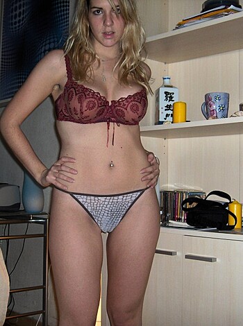 Hot Blonde shows her Naked Body and giving Blowjob - Photo 81