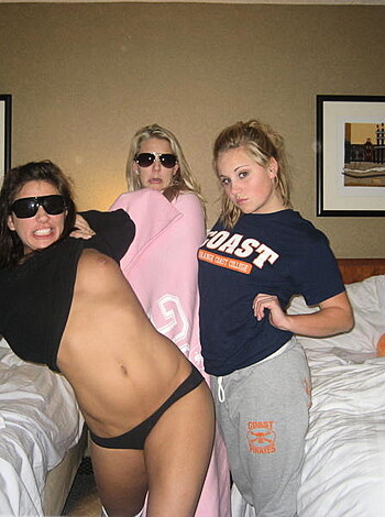 """
Fucking hot chick with fuckin' tits out, holdin' a pink fuckin' blanket over her goddamn head.
"""