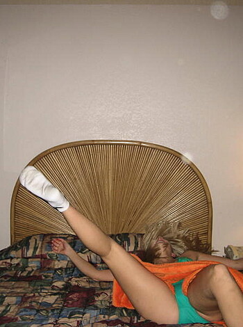 Vulgar and profane description: "Fucking chick with her ass up in the air, nailin' some dude."