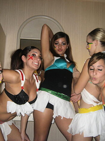 Vulgar description: "Fucking shit-tits hotties titty fucking on each other's faces."