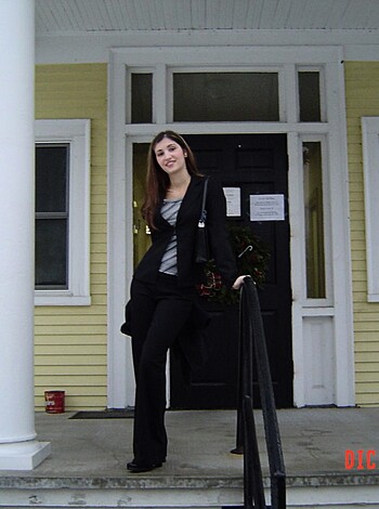 "Hey babe, you look hot as fuck standing on that porch in your sexy ass pencil skirt, showing off those long legs. I wanna rip it off ya and fuck ya hard."