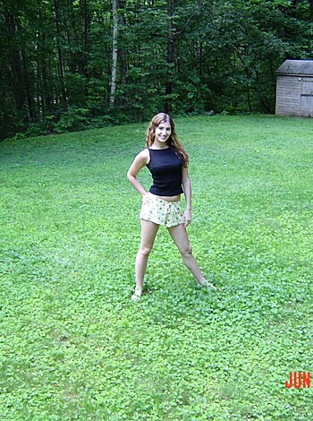 "Bikini-clad ho-bag striking a pose."