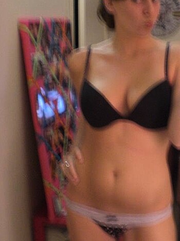 """
Busty blonde babe in sexy black lingerie.
"""