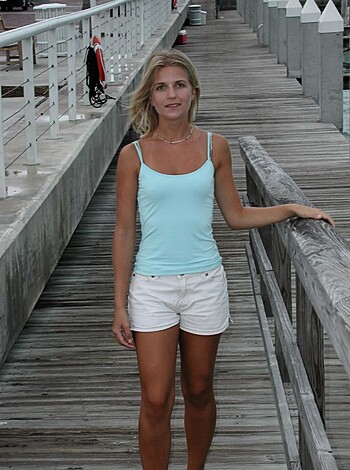 "F**k, bitch, look at that skanky ass hoe in her fugly ass tank top and tiny ass denim cutoffs."
