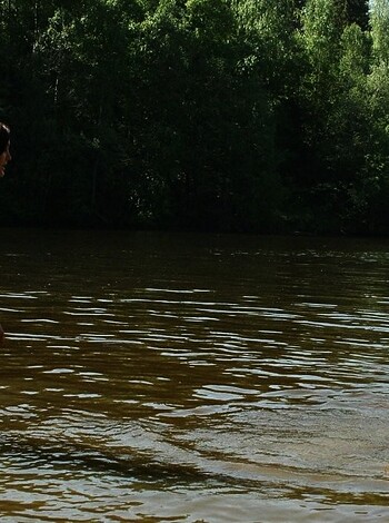"Fucking hot bitches standing ass deep in the fuckin' water."