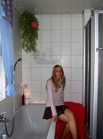 Russian blonde with small tits - Photo 37