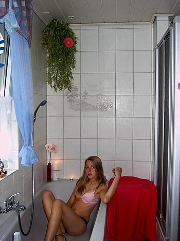 Russian blonde with small tits - Photo 38