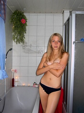 Russian blonde with small tits - Photo 40
