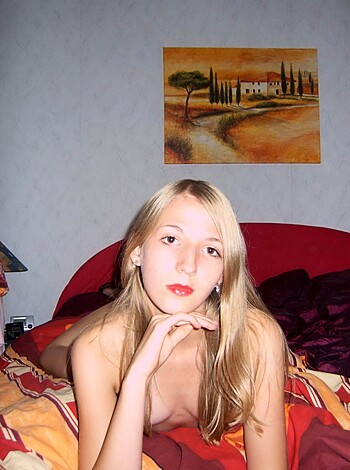 Russian blonde with small tits - Photo 51