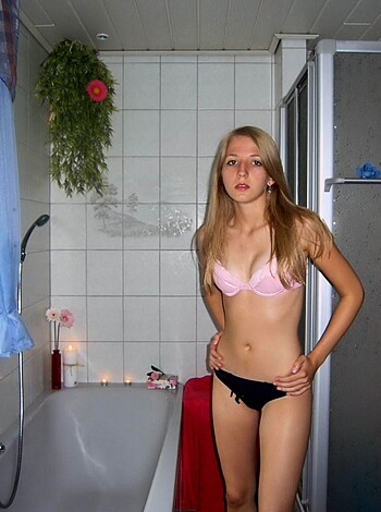 Russian blonde with small tits - Photo 52