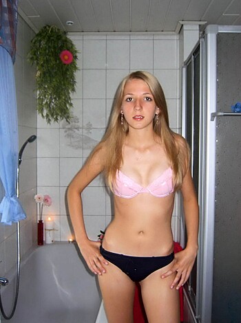 Russian blonde with small tits - Photo 53