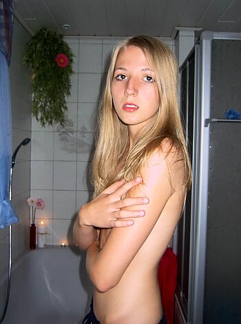 Russian blonde with small tits - Photo 58