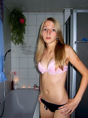 Russian blonde with small tits - Photo 59
