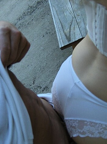 Gilr in underwear outdoor - Photo 37