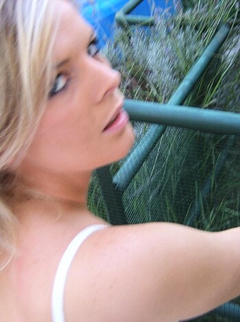 Gilr in underwear outdoor - Photo 46