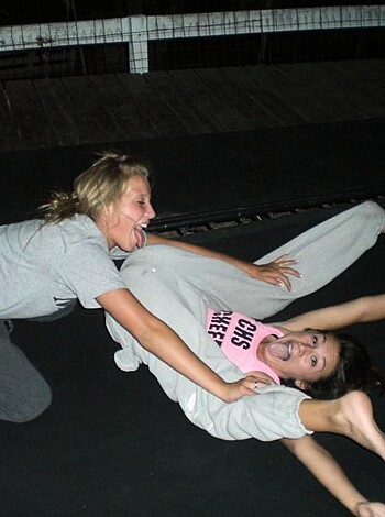 "Look at these two chicks, fucking around like they own the place. They're bouncing off each other on some goddamn trampoline, and I guarantee you one of them is gonna end up naked by the end of it."