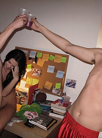 Amateur college dorm sex party - Photo 75