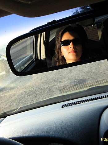 F***ing bitch, why don't you learn how to drive before taking a f***ing selfie? You think your reflection is all that matters when there are actual lives on the line?
Or
What the hell is wrong with this slutty cunt? Taking pics of herself in a mirror while driving, like her stupid ass even knows how to drive!