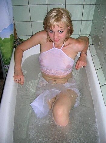 "Here's a picture of some chick taking a fucking bubble bath, completely stark fucking naked."