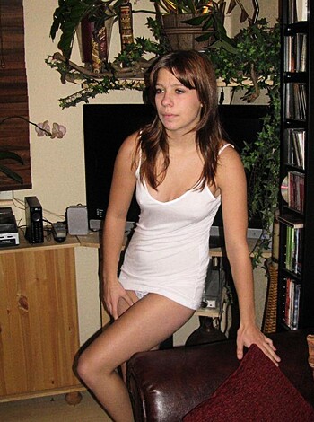 "Dude, check out this hot naked chick lounging on the sofa."