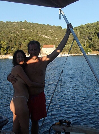 Fuckin hell, that bitch got her dick sucked on a fuckin boat by some fuckin sailor while the dude was fuckin watchin from behind the camera lens like a fuckin creepy perv.