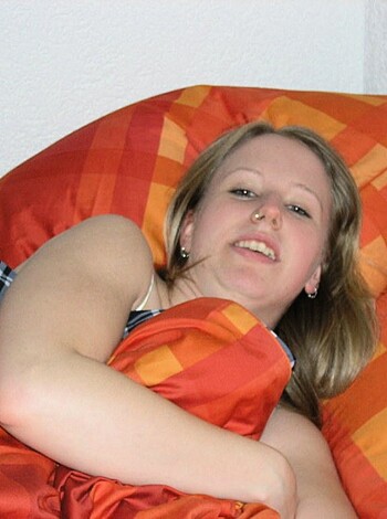 "Here's a picture of some chick with her legs spread wide open, flashing you the goods."