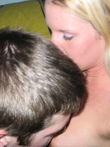 Shaved blonde sucking and masturbating - Photo 50