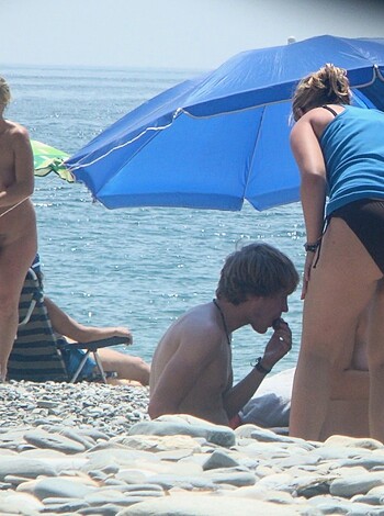 Trio of hot german teens naked on the beach - Photo 5