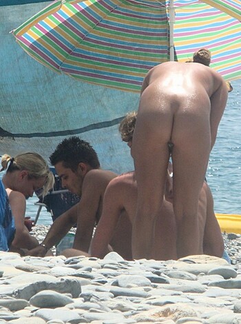 Trio of hot german teens naked on the beach - Photo 24