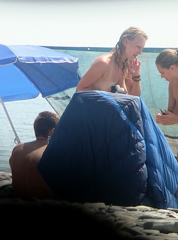 Trio of hot german teens naked on the beach - Photo 36