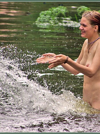 hot young Russians jump in for a swim naked - Photo 6