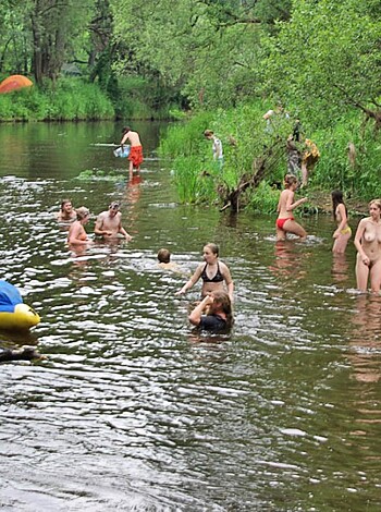 hot young Russians jump in for a swim naked - Photo 11
