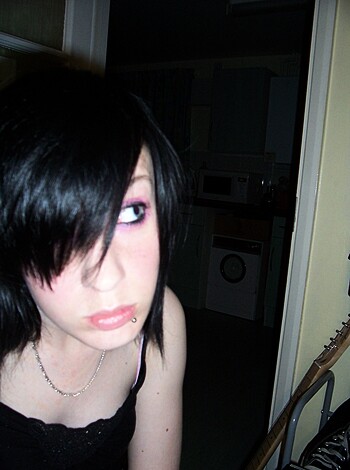 """
Bitch with black hair and a tat on her chapped lips got some face paint. Fuckin' sexy slut!
"""