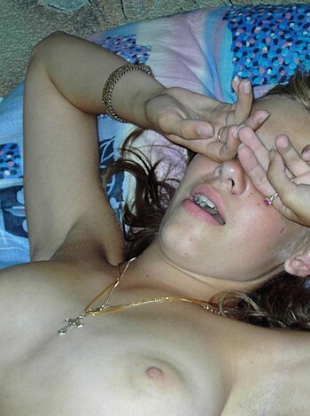 Cute hairy blonde posing with her  boyfriend - Photo 6