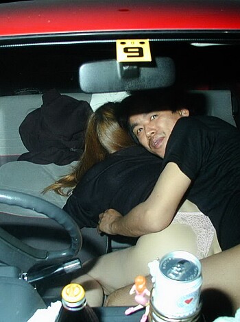 Here's a fucking couple humping in a goddamn vehicle.