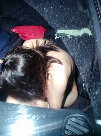 "A couple fucking in their car, with dicks pounding cunts like jackhammers."