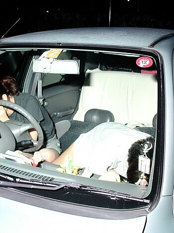 "Look at this fucking picture of some bitch riding on her man's dick while he's driving their ass-naked asses around in his goddamn car."