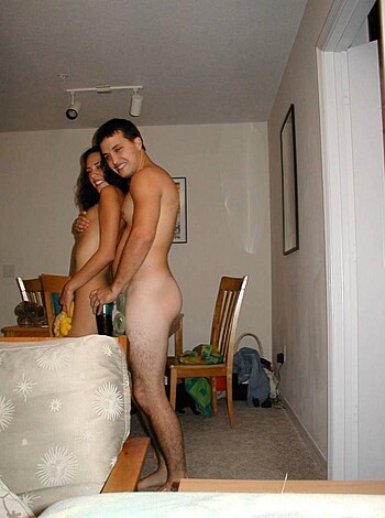"Look at these two chubby fuckers grinning like retards while they show off their fat dicks and tits for the camera. Fucking gross."