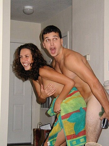 "Fucking hot duo banging nude in bedroom with laughter."
