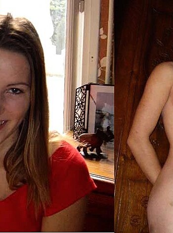 "A naked chick with her tits out."